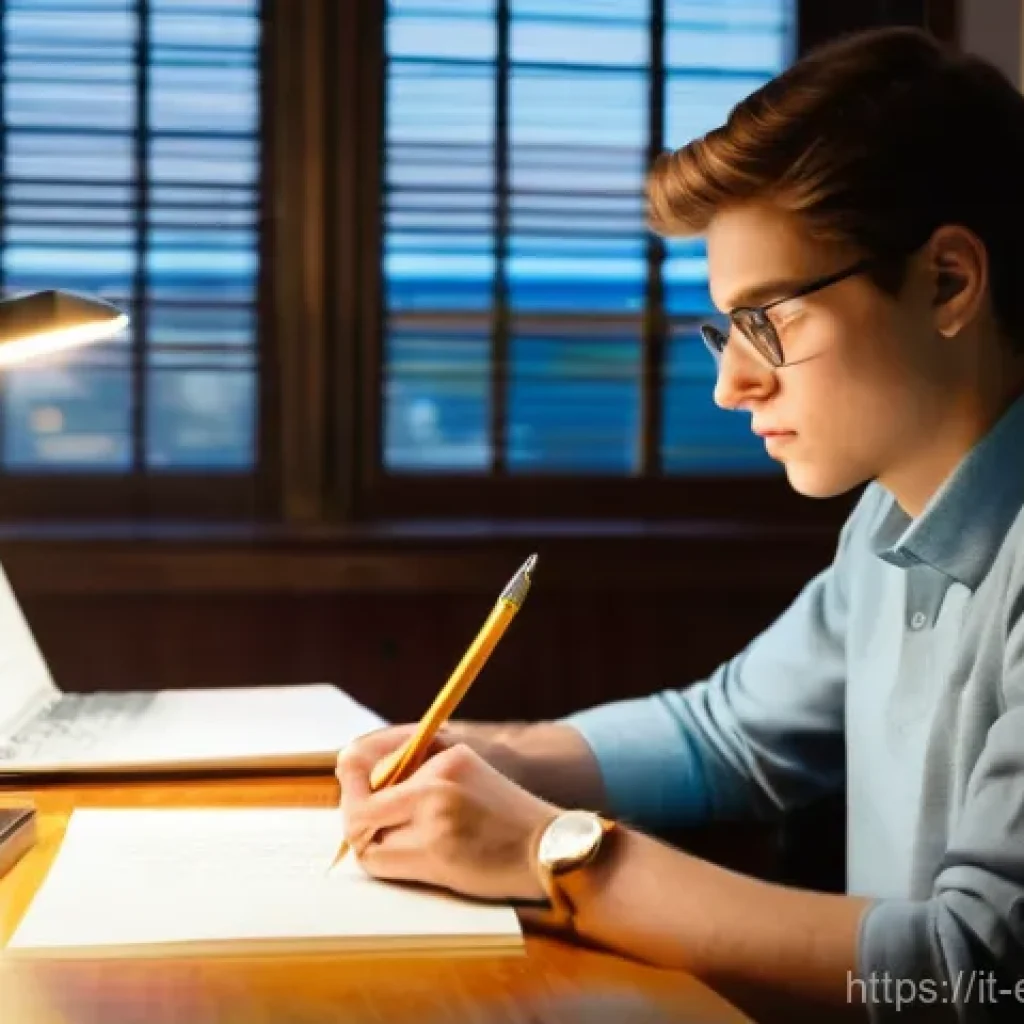 평생교육사와 실습 보고서 작성법 - **Prompt 1: Overcoming the Blank Page and Starting Small**
    "A young adult, early twenties, with ...