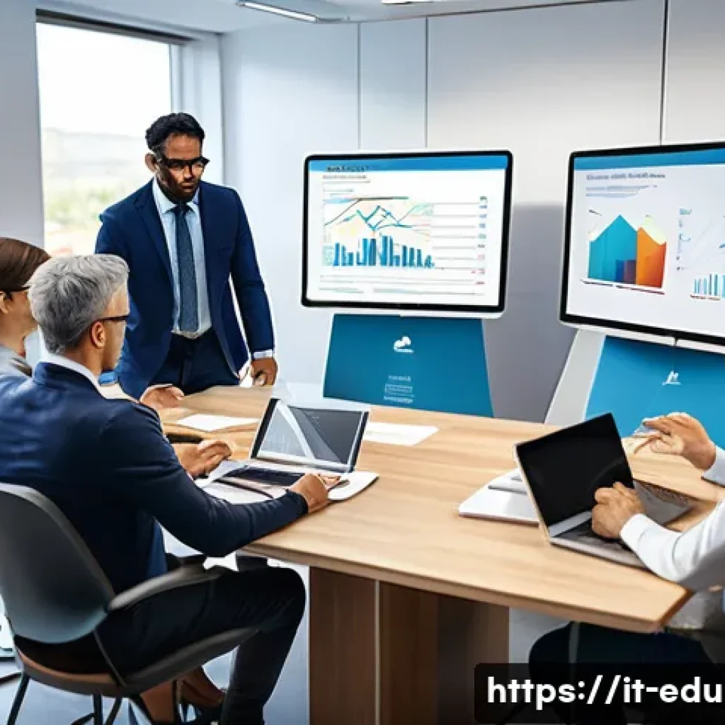 평생교육사와 직업훈련 프로그램 기획 - A modern Italian corporate training session in a bright, spacious office featuring diverse adult pro...