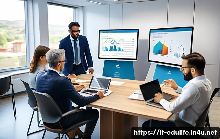 평생교육사와 직업훈련 프로그램 기획 - A modern Italian corporate training session in a bright, spacious office featuring diverse adult pro...