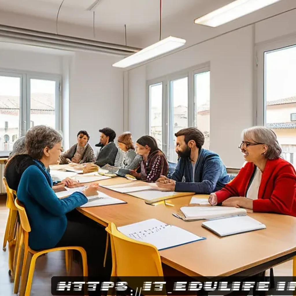 평생교육사와 학습 동기 부여 전략 - A warm and inviting adult learning classroom in Italy, featuring a diverse group of mature students ...