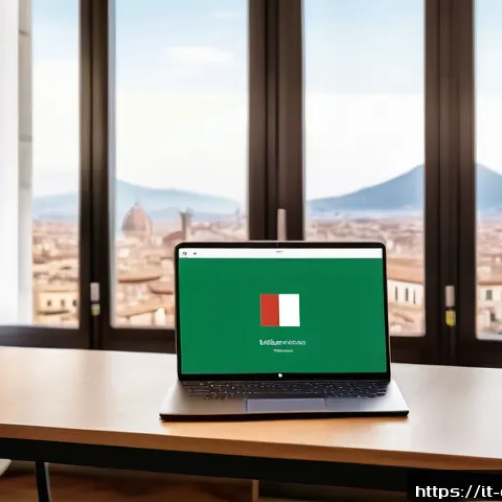 평생교육사 연봉 상승을 위한 스킬 - A modern Italian professional digital trainer in a bright, contemporary office setting, skillfully u...